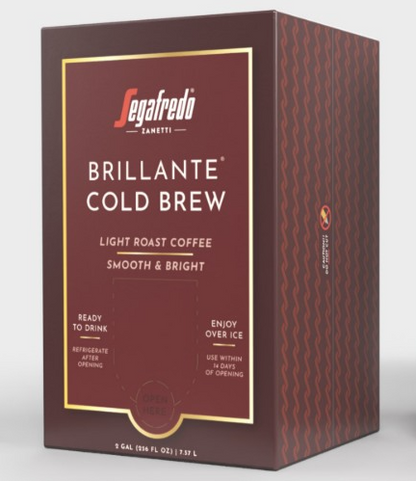 Segafredo Brillante™ Cold Brew Ready-to-Drink - 2gal (New Box Design) by Segafredo Zanetti features Rainforest Alliance Certified Colombian coffee. Refrigerate after opening and serve over ice.