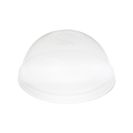 Load image into Gallery viewer, A clear dome lid with a circular cutout on top, perfect for covering food or beverage containers. This strawless Segafredo Zanetti Beverage Lid ensures your drinks stay fresh and spill-free.
