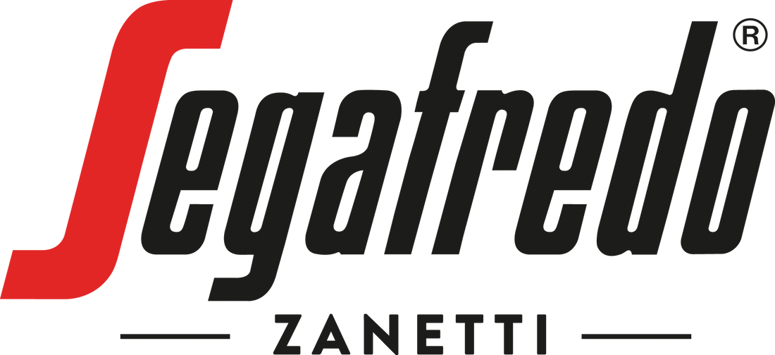 Logo of segafredo zanetti, featuring stylized red and black text on a white background.