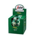 Load image into Gallery viewer, A green Segafredo Zanetti display box containing individually packaged coffee pods labeled &quot;Origini Brasile,&quot; showcasing the richness of Brazilian Single Origin Espresso from the esteemed Nossa Senhora da Guia plantation. Perfect for use with your Segafredo Espresso 1 Brewer.
